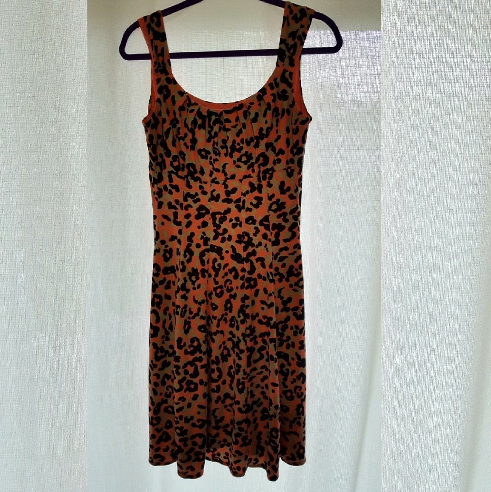 Printed London Times dress